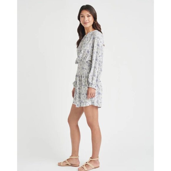 Splendid x Cella Jane Floral Printed Smock Waist Romper Small New With tag - Picture 2 of 5